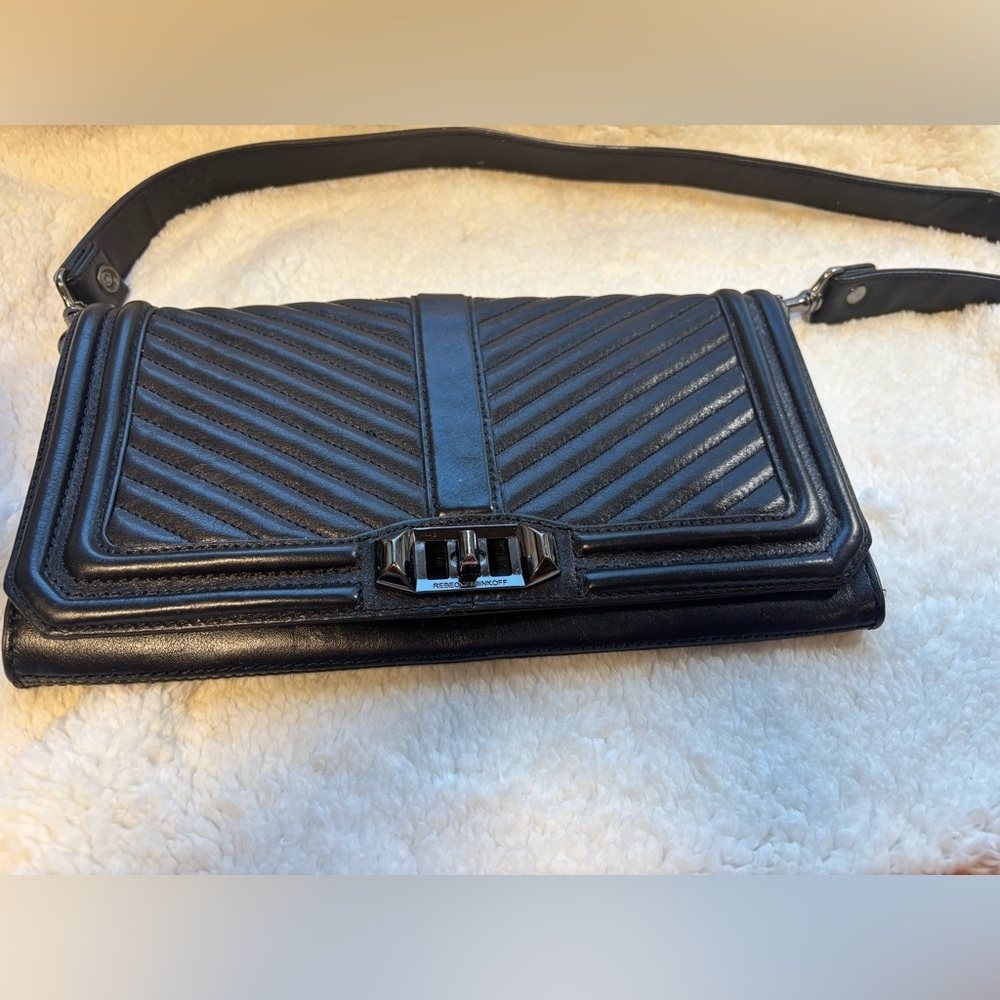 Rebecca Minkoff Black Chevron Crossbody‎ Bag
